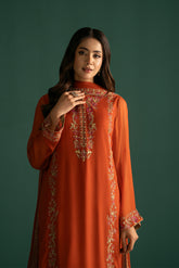 3 Piece Chiffon Embroidered Suit (FL0014)